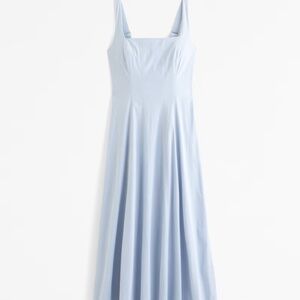 Abercrombie Midi Dress in Buttery Yellow Color